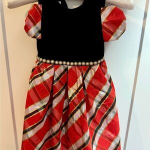 Kids Red and Black Plaid Costume Dress